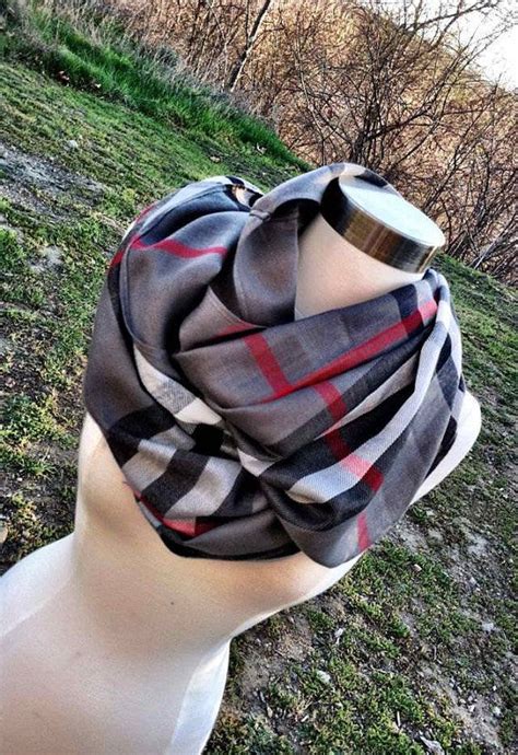 plaid burberry infinity scarf